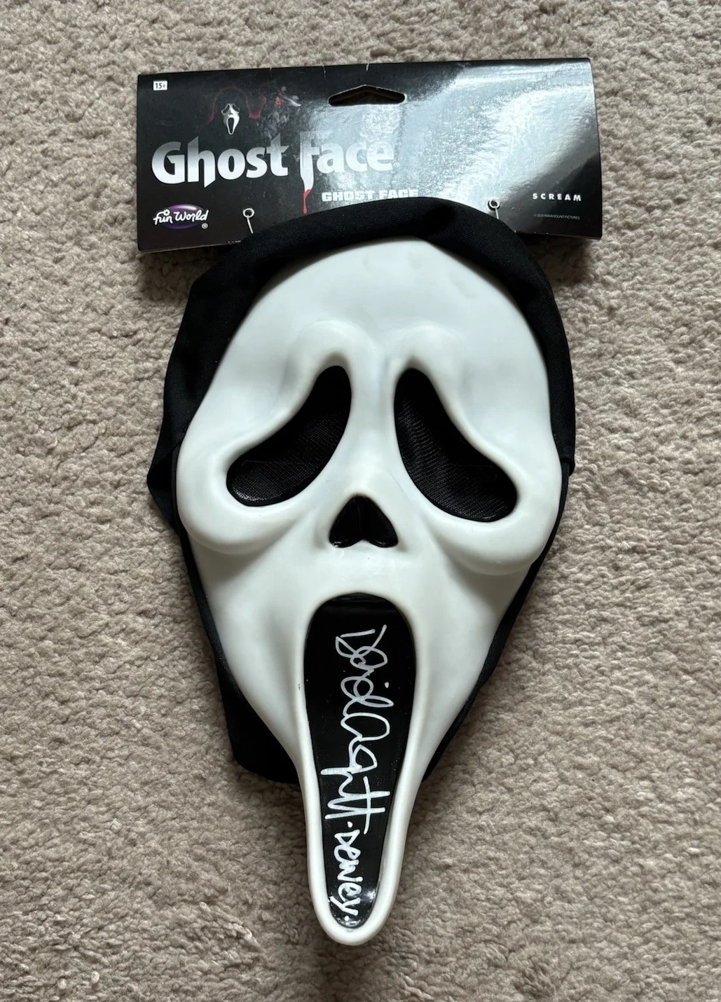 David Arquette — David Arquette Signed Autographed Ghost Face Mask Scream Dewey JSA WITNESS COA!, изображение 2