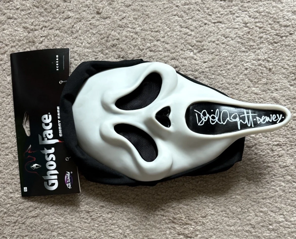 David Arquette — David Arquette Signed Autographed Ghost Face Mask Scream Dewey JSA WITNESS COA!, изображение 3