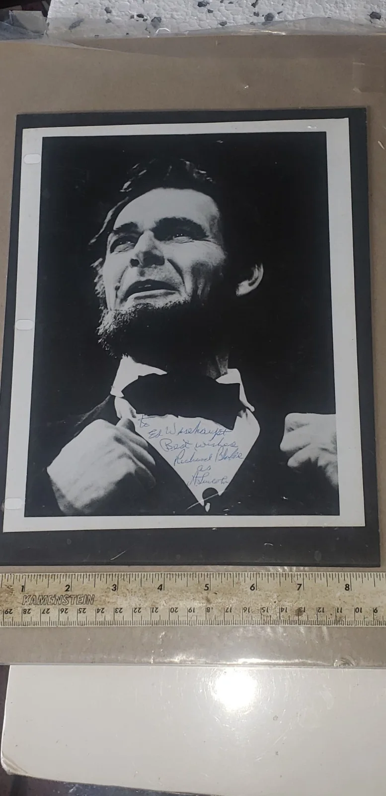 A personalized, signed photo of Richard Blake Playing the part as A. Lincoln, изображение 4