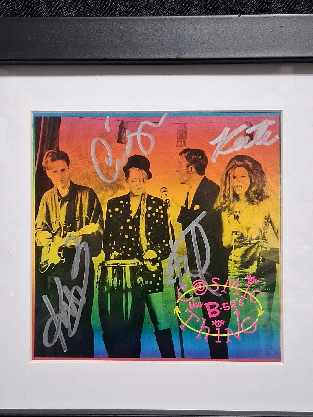 Fred Schneider & Kate Pierson Cindy, Keith signed the B-52's Cosmic Thing cd, image 2