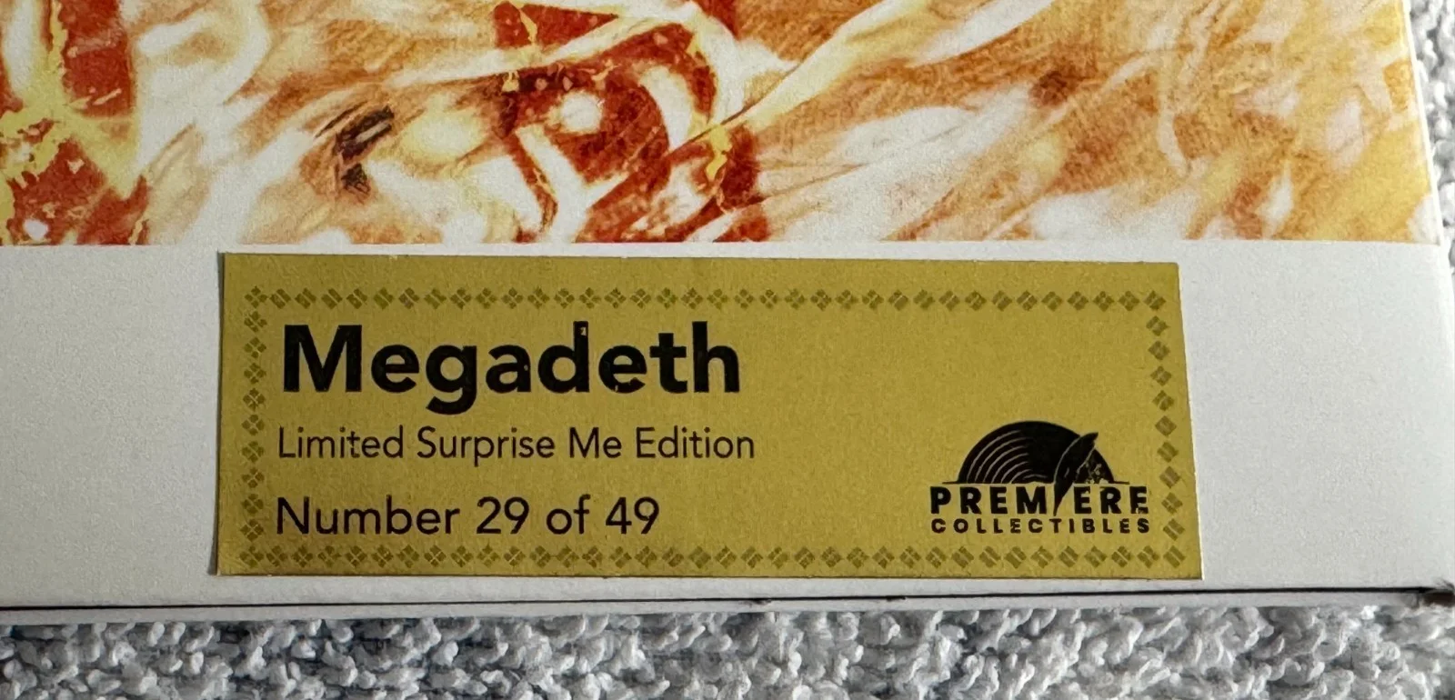 Megadeth Signed Vinyl Limited Ocean Splatter #29/49 JSA Authenticated Yellow!, image 5