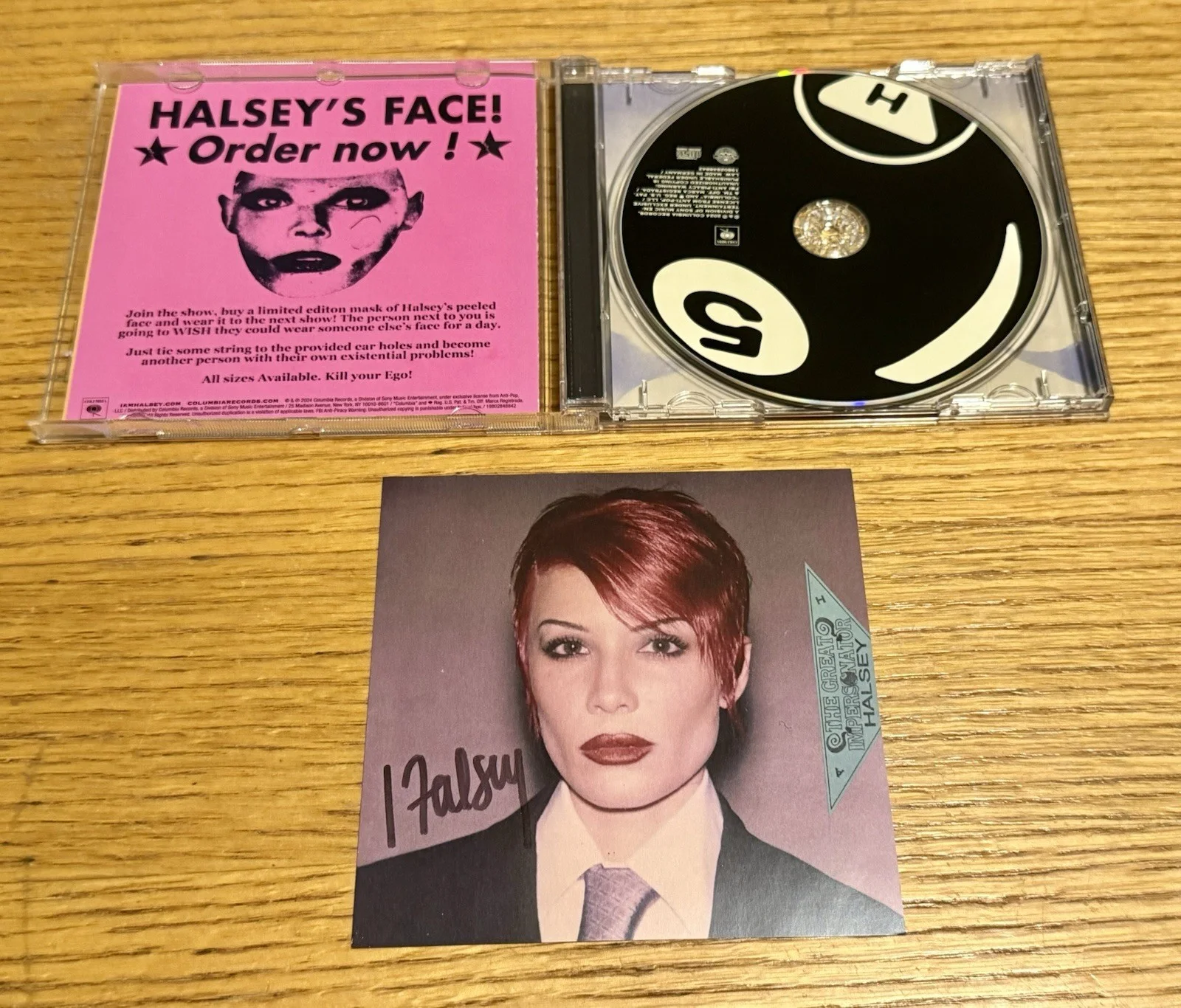 SIGNED Halsey The Great Impersonator 90’s Edition CD Autographed Art Card, image 2