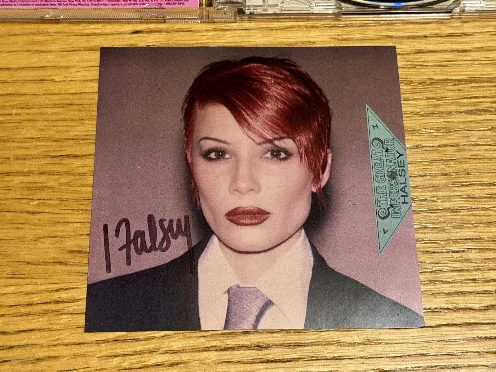 SIGNED Halsey The Great Impersonator 90’s Edition CD Autographed Art Card, image 3