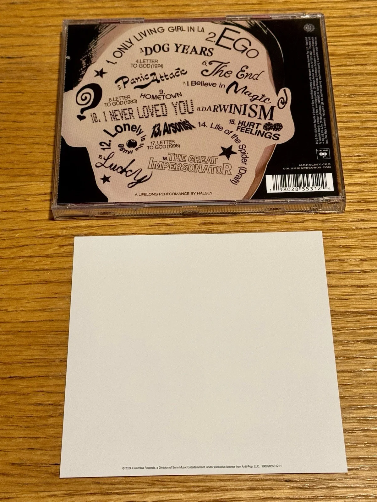SIGNED Halsey The Great Impersonator 90’s Edition CD Autographed Art Card, image 4