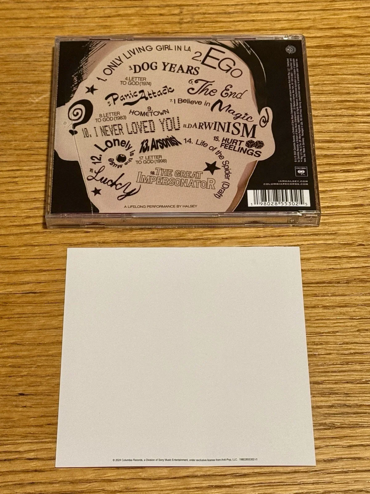 SIGNED Halsey The Great Impersonator 80’s Edition CD Autographed Art Card, изображение 4