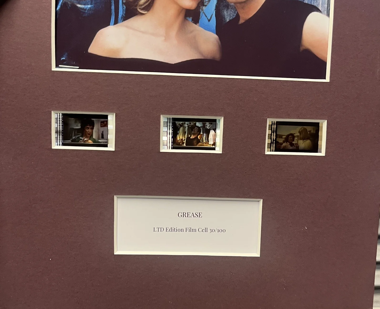 GREASE. 35mm Film Cell MOUNTED DISPLAY, image 3