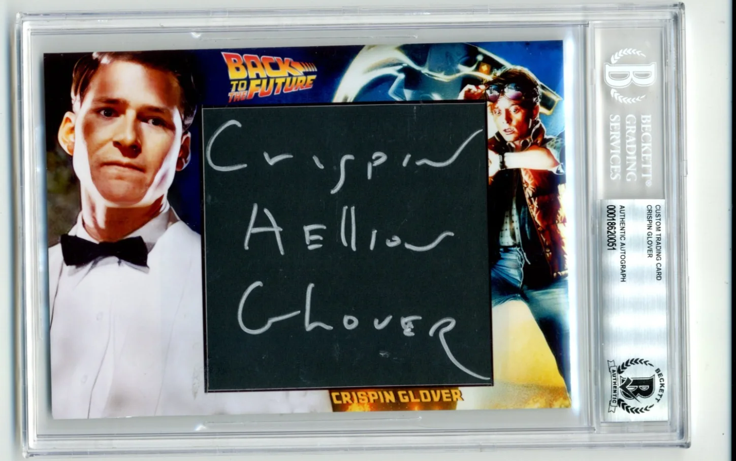 Crispin Hellion Glover — CRISPIN GLOVER -BACK TO THE FUTURE- Beckett Signed/Autograph/Auto 5x7 Movie Card