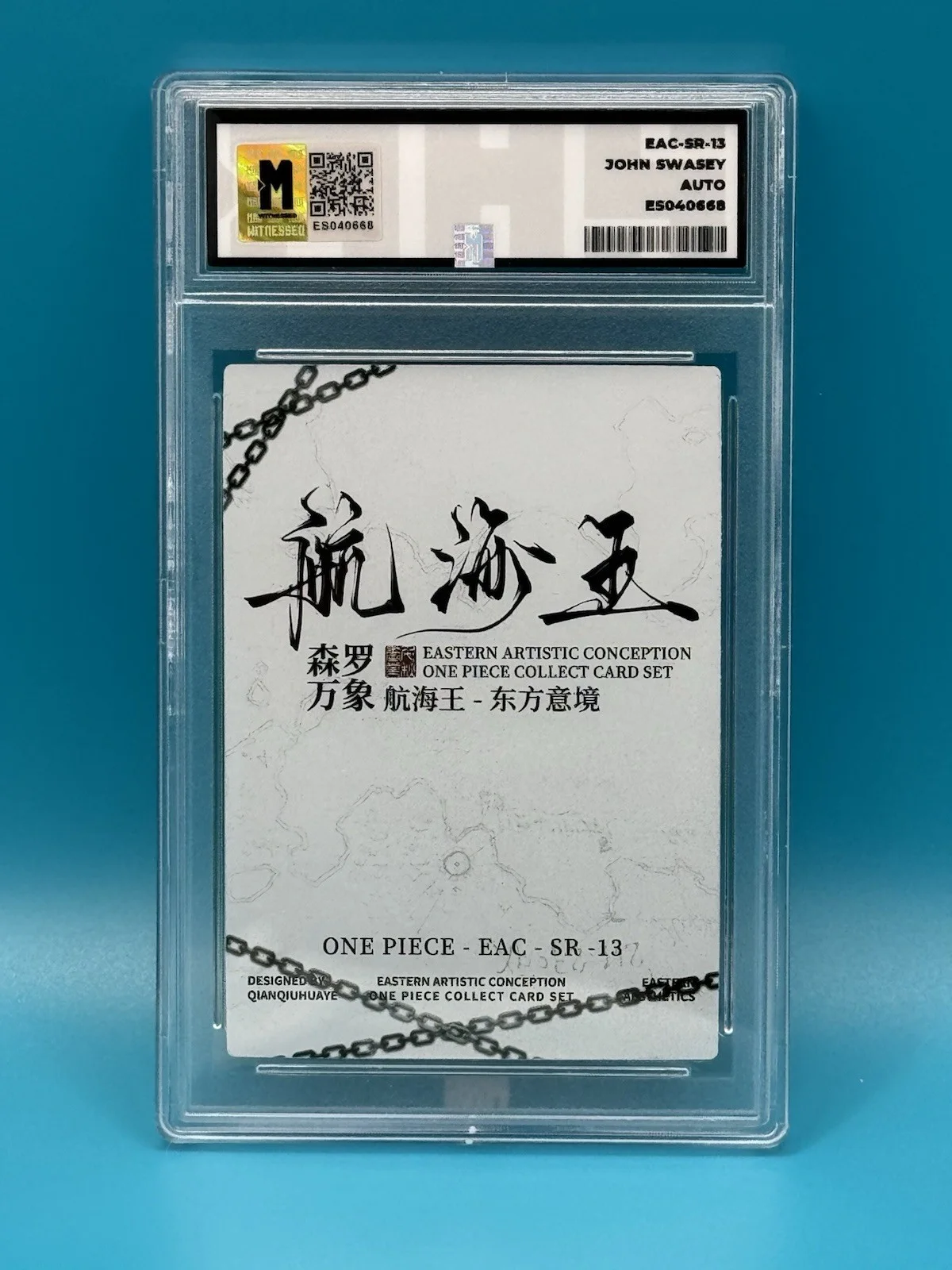 John Swasey Signed Crocodile One Piece Tcg Card In Slab With MAS Authentication, изображение 2