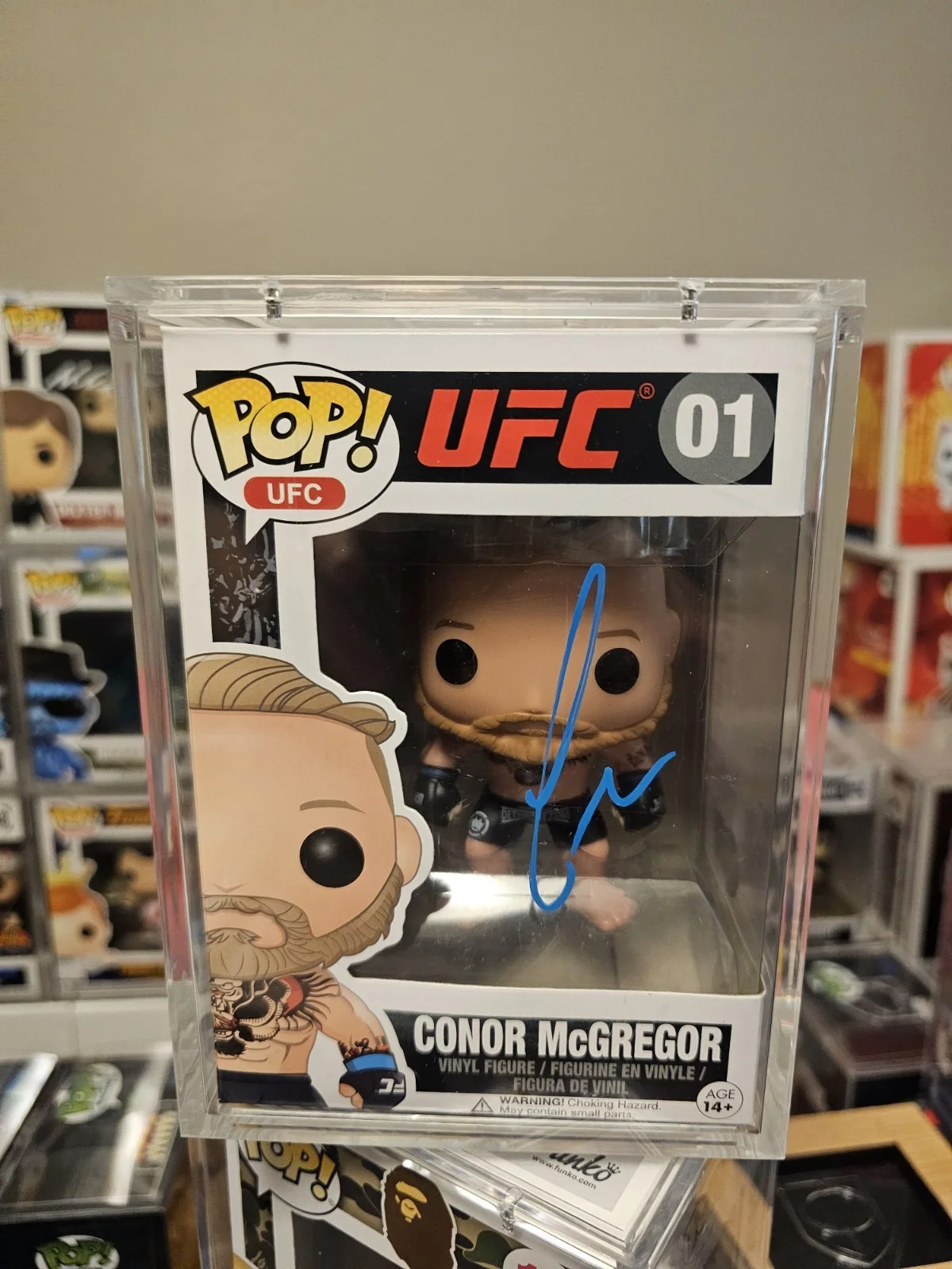 Conor McGregor — Conor McGregor Autographed Green UFC Funko Beckett COA with Hard Case