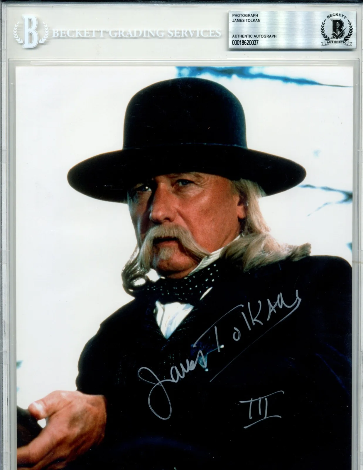 James Tolkan — -James Tolkan- (d.2026) Beckett BAS Signed/Autograph/Auto 8x10 Photo Back Future