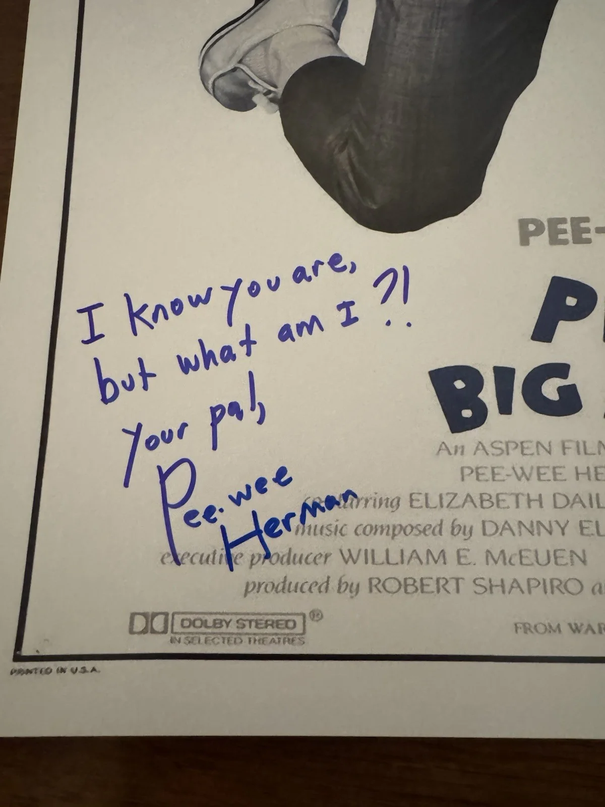 Paul Reubens — Paul Reubens Signed Pee Wee’s Big Adventure 16x20 Photo BAS Autograph *READ, image 2