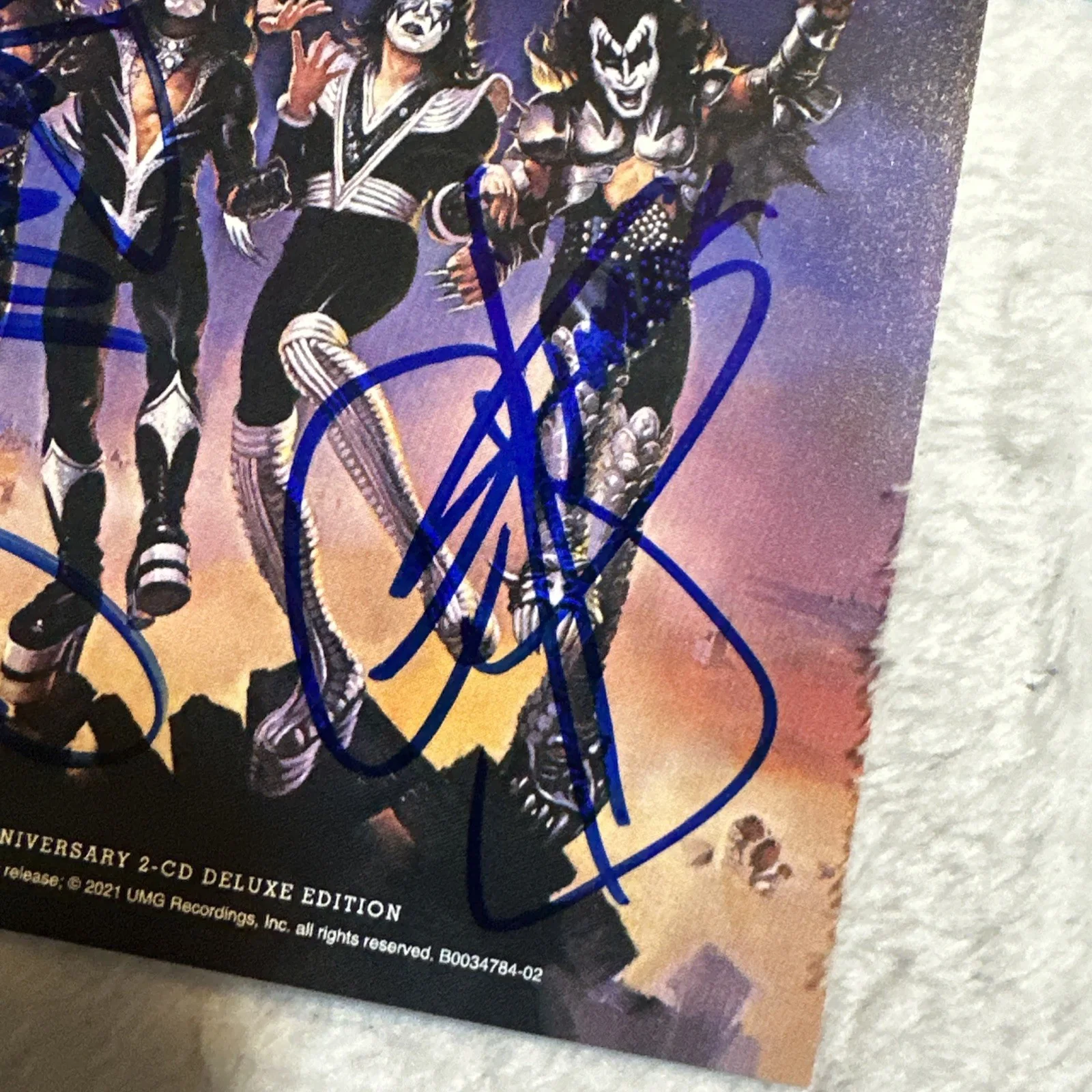 KISS Gene Simmons Paul Stanley Destroyer 45th Anniv Deluxe CD W/ Signed Art Card, изображение 4
