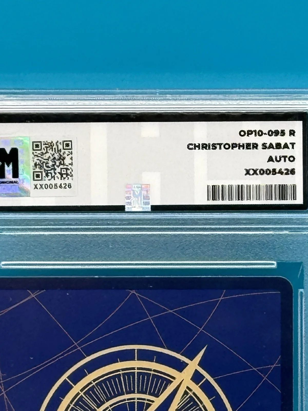 Christopher Sabet Signed Zoro One Piece Tcg Card In Slab With MAS Authentication, image 3