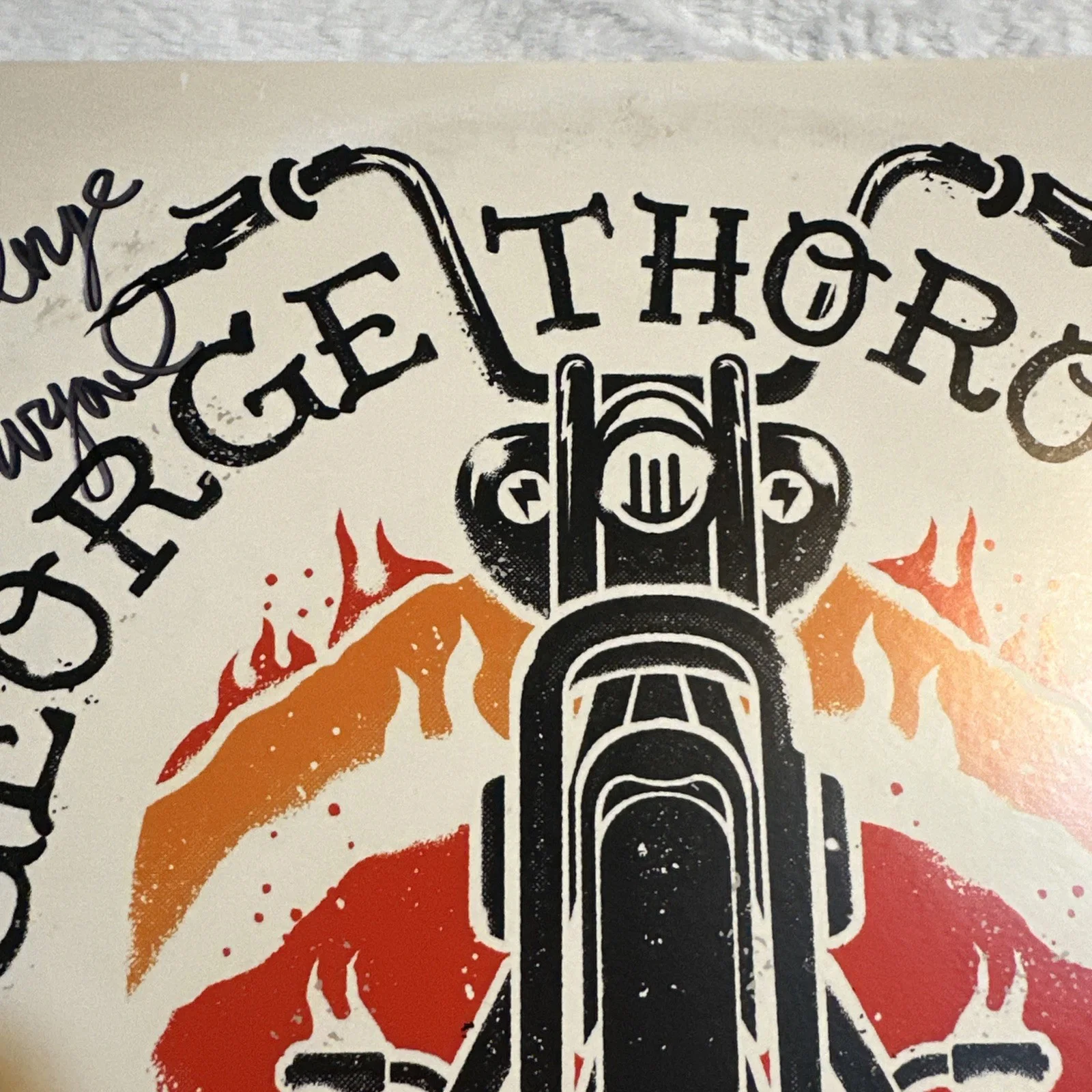 George Thorogood Destroyers Signed Rock Party Tour 2018 12x12 Record Poster, изображение 4