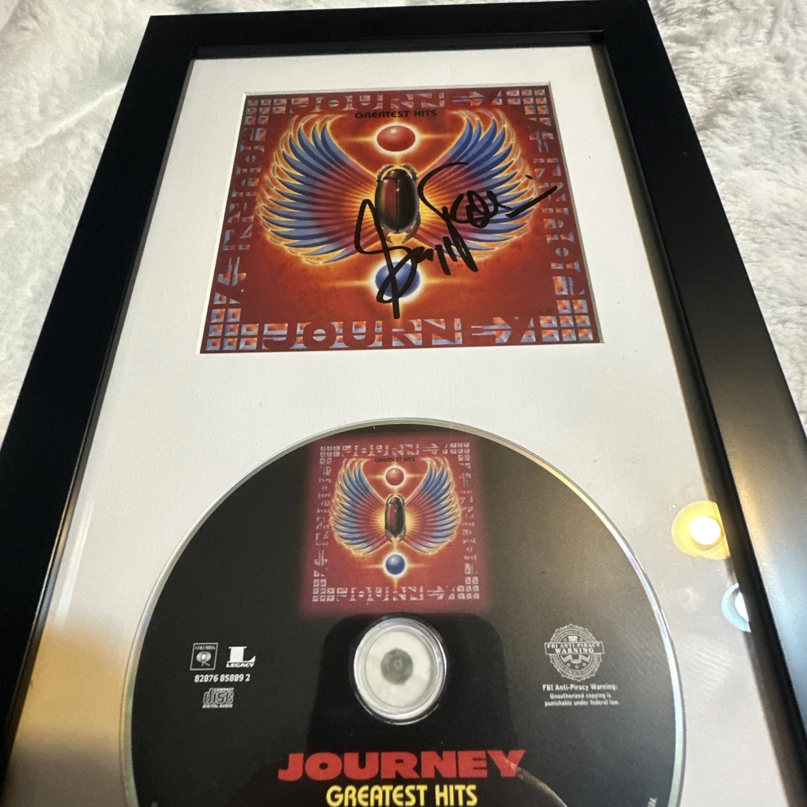 Gregg Rolie Journey Signed Framed Greatest Hits CD Rock Music Collectible 13”, изображение 5