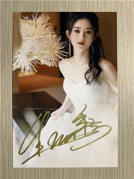 6"Zhao LiYing /赵丽颖 Hand Signed Autographed Photo Autographs Collection Original, изображение 2