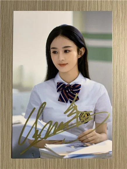 6"Zhao LiYing /赵丽颖 Hand Signed Autographed Photo Autographs Collection Original, изображение 3