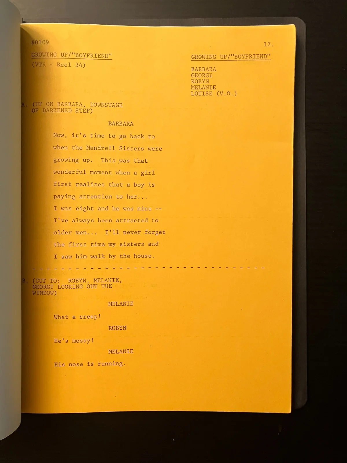 Barbara & The Mandrell Sisters, Minnie Pearl, Andy Gibb Original Script SIGNED, image 4