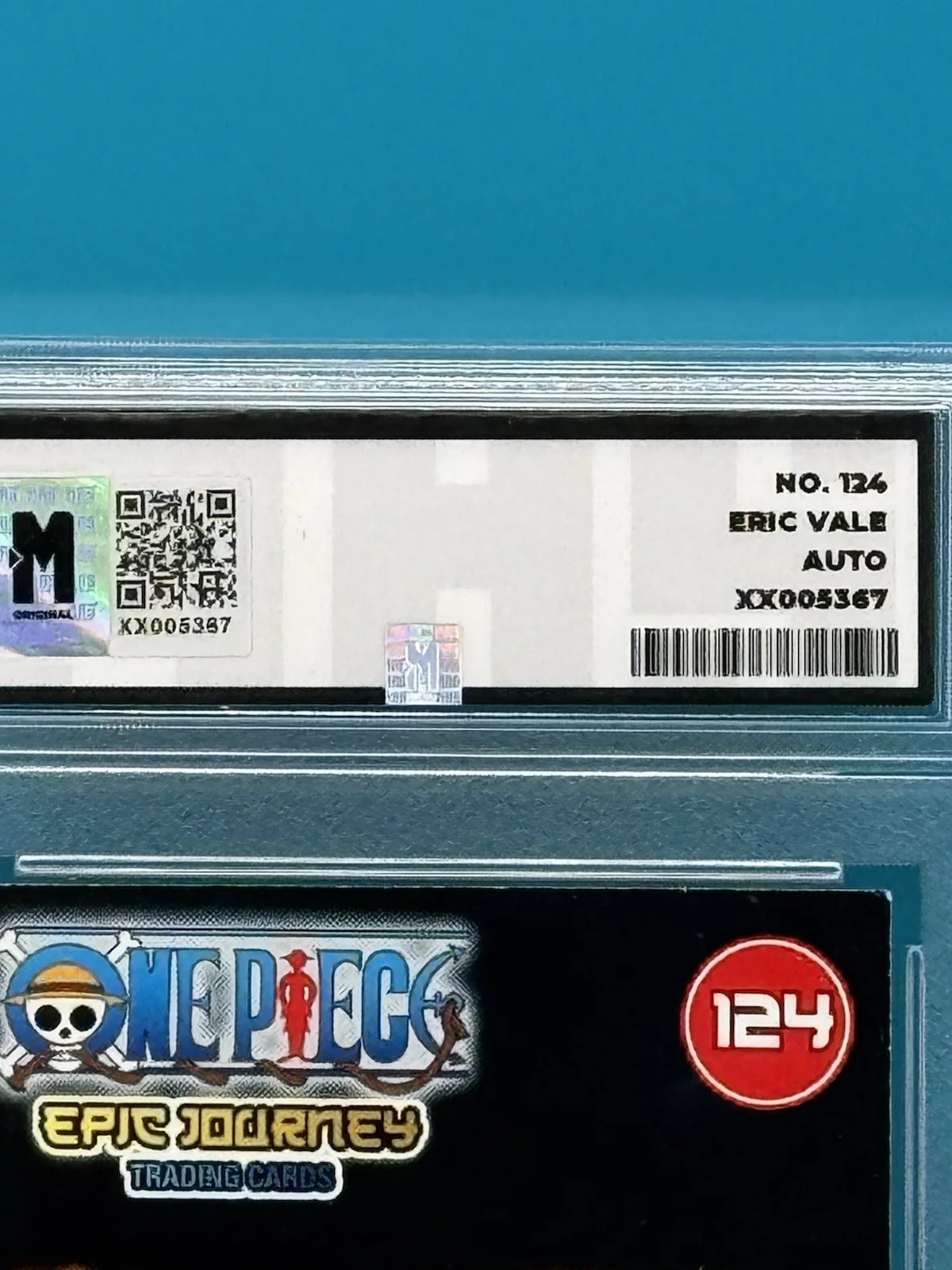 Eric Vale Signed Sanji Tcg Card One Piece In Slab With MAS Authentication, image 3
