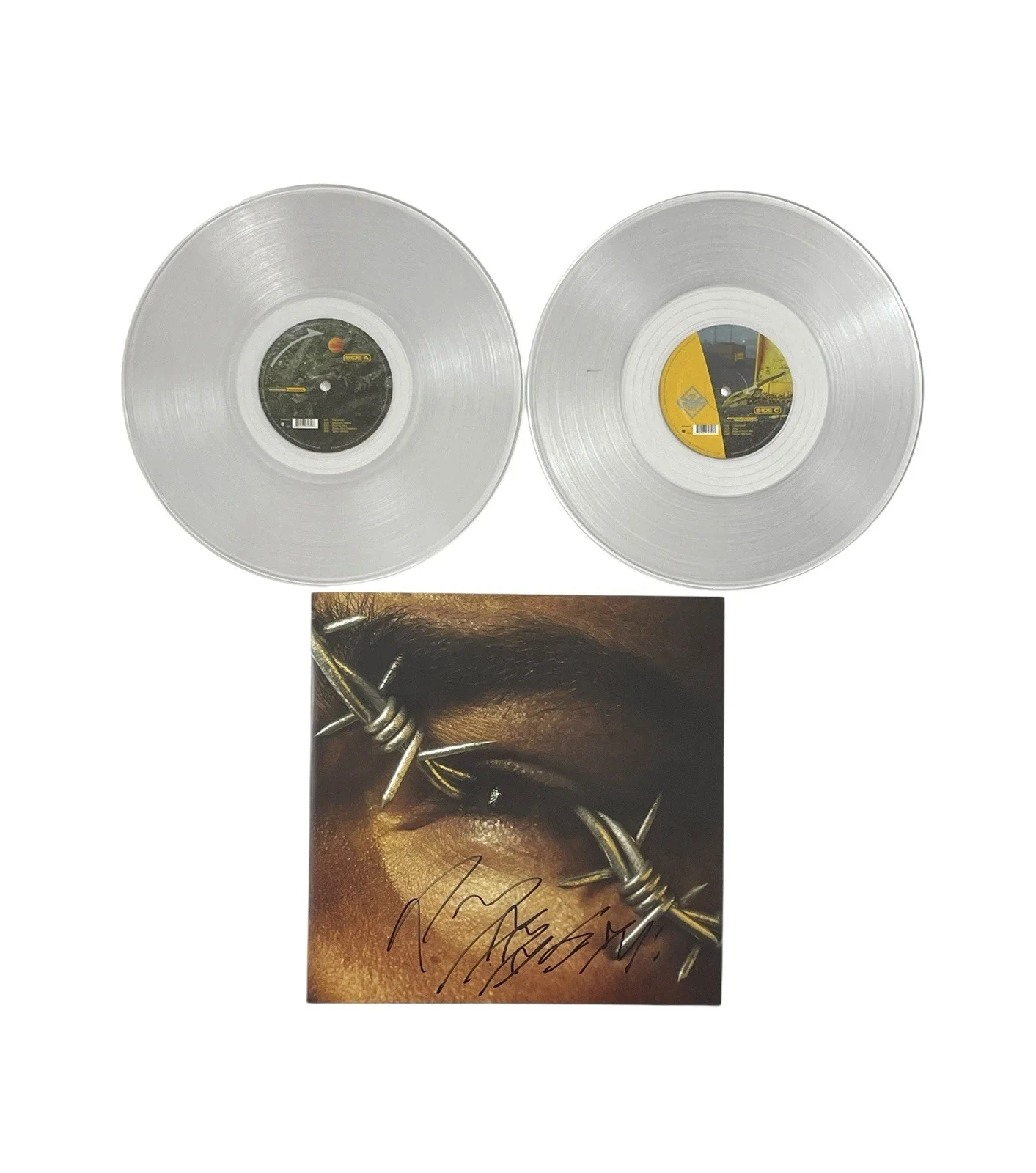 Post Malone Autographed Limited Edition Beerbongs & Bentleys Clear Vinyl Album, изображение 3