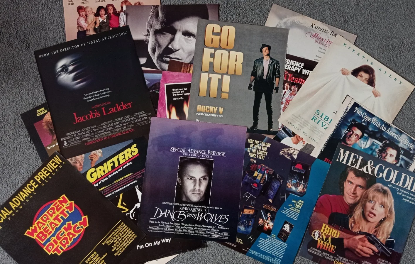 Job Lot 28 x Original 1990's Movie Magazine Adverts Die Hard Tom Cruise Stallone, изображение 2