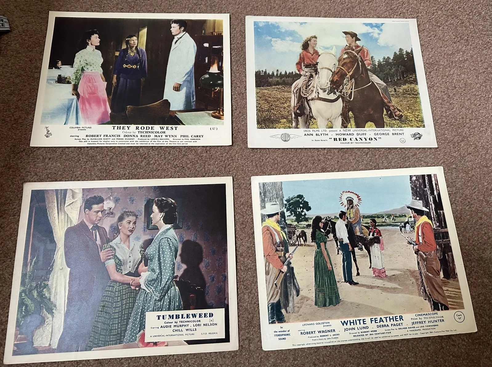 Bundle Of 40 Rare Original Lobby Cards … Howard Duff, image 5