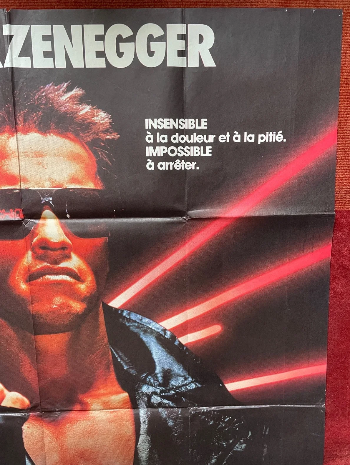 THE TERMINATOR (1984) Genuine Original French Grande Movie Film Poster VERY RARE, изображение 3