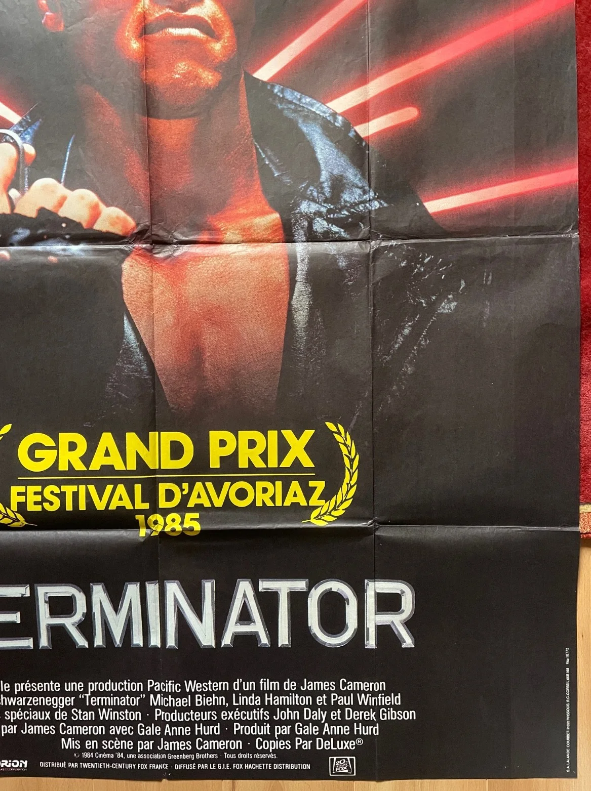 THE TERMINATOR (1984) Genuine Original French Grande Movie Film Poster VERY RARE, изображение 5
