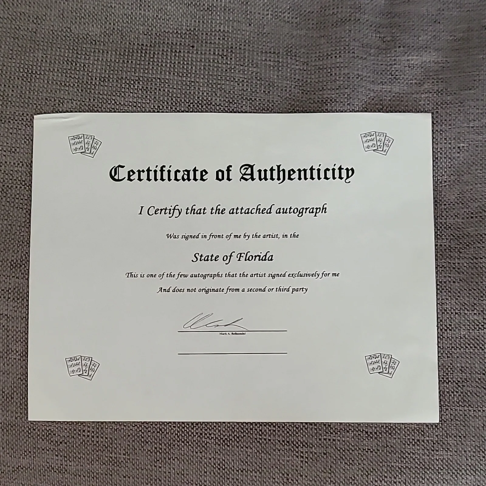 Ministry Al Jourgensen Authentication By Mark Belluomini COA, image 4