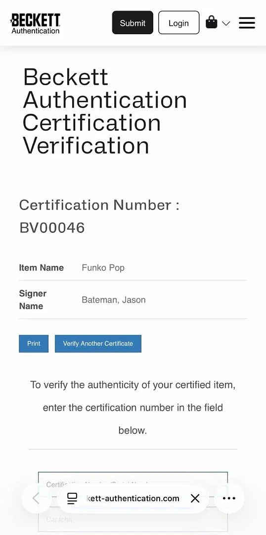 Jason Bateman — Jason Bateman Signed "Marty Byrd" Funko #1196 (Ozark) - Beckett COA, изображение 5