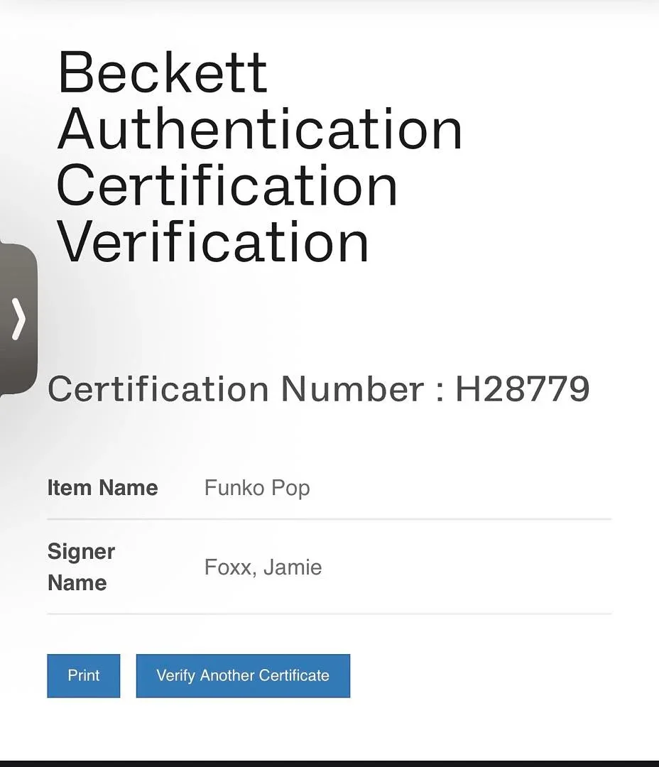 Jamie Foxx — Jamie Foxx signed "Bats" Funko #595 (Baby Driver) - Beckett COA, изображение 5