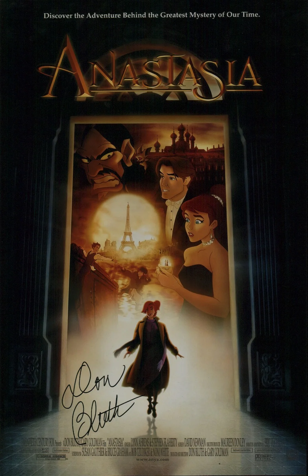 Don Bluth — Don Bluth Anastasia 11x17 Photo Poster Signed Autograph JSA Certified Auto