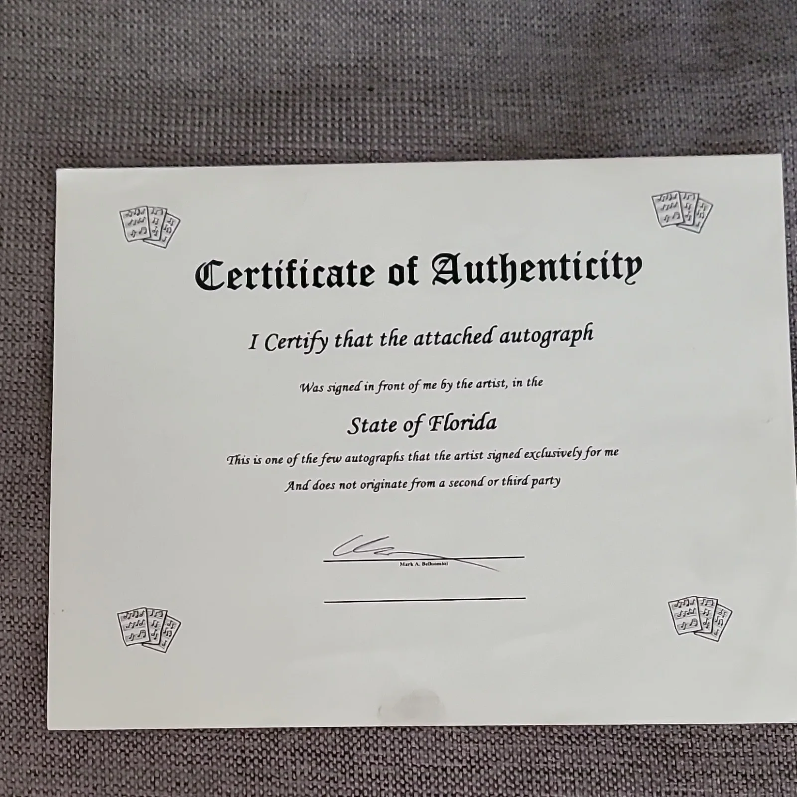 Ministry Al Jourgensen Authentication By Mark A Belluomini COA, image 4