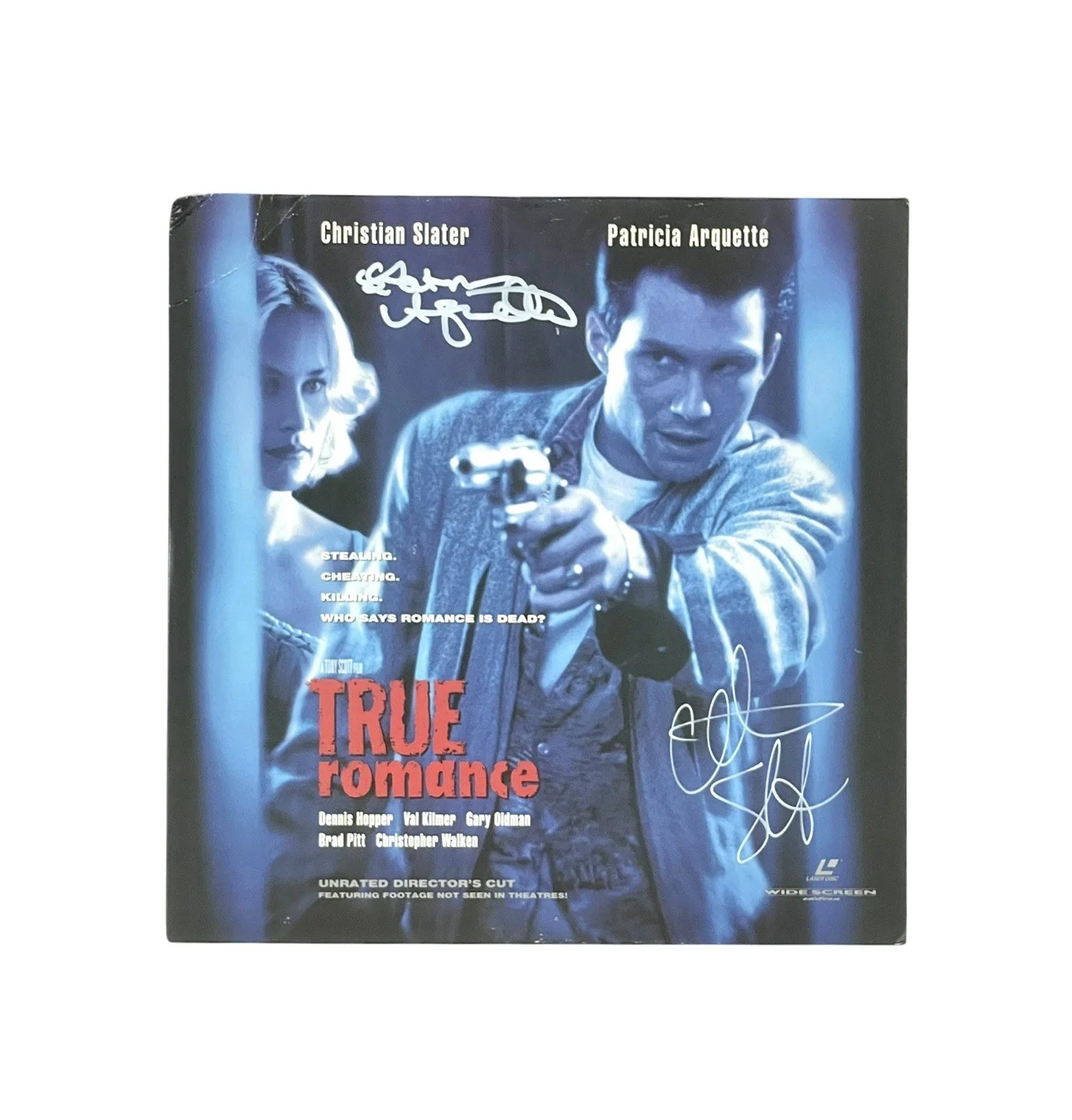Christian Slater — True Romance Patricia Arquette and Christian Slater Autographed Laserdisc Signed, изображение 2