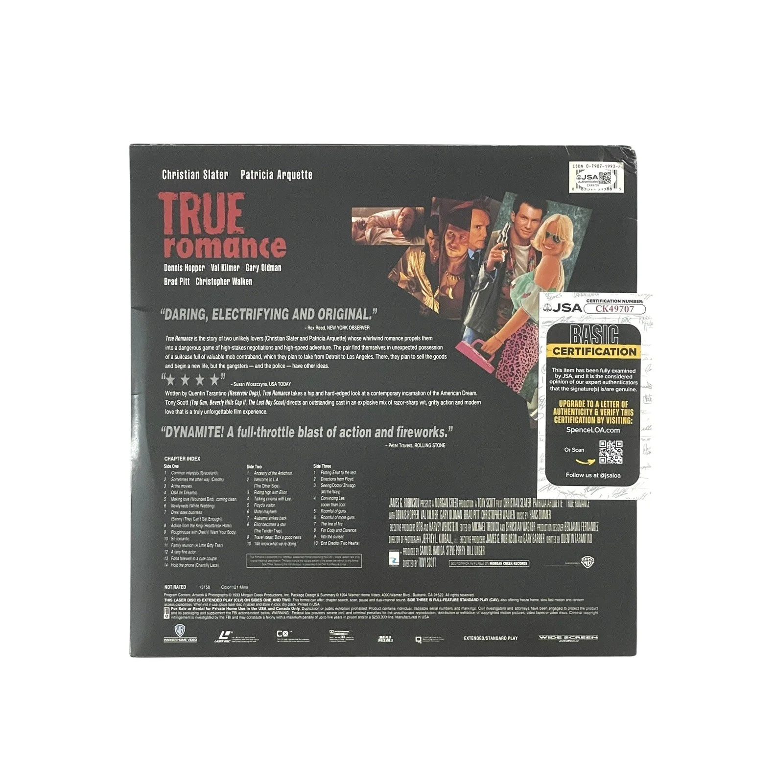 Christian Slater — True Romance Patricia Arquette and Christian Slater Autographed Laserdisc Signed, изображение 5