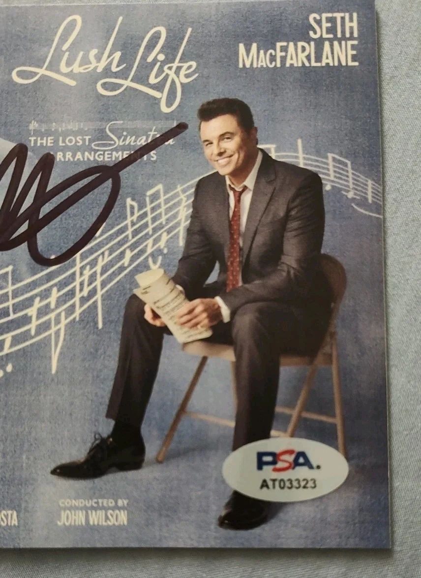 SIGNED Seth MacFarlane CD Insert-LUSH LIFE The Lost Sinatra Arrangements PSA, image 4