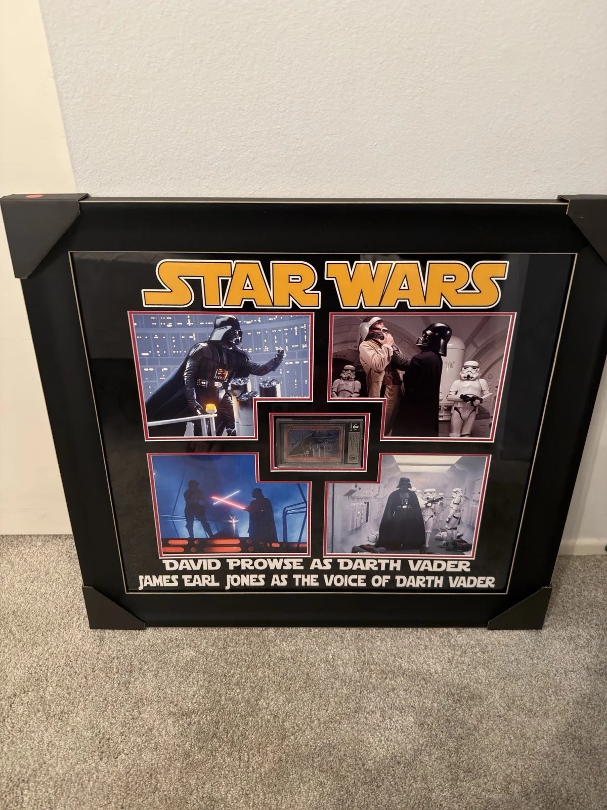 David Prowse; James Earl Jones — Beckett Authenticated Star Wars Autograph Card David Prowse & James Earl Jones