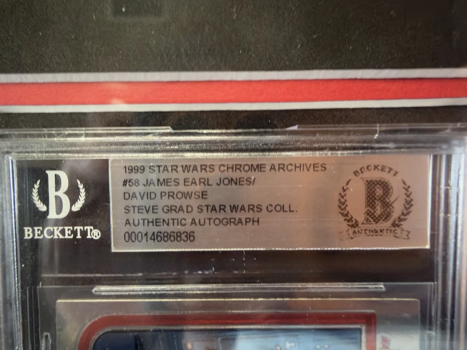 David Prowse, James Earl Jones — Beckett Authenticated Star Wars Autograph Card David Prowse & James Earl Jones, изображение 3