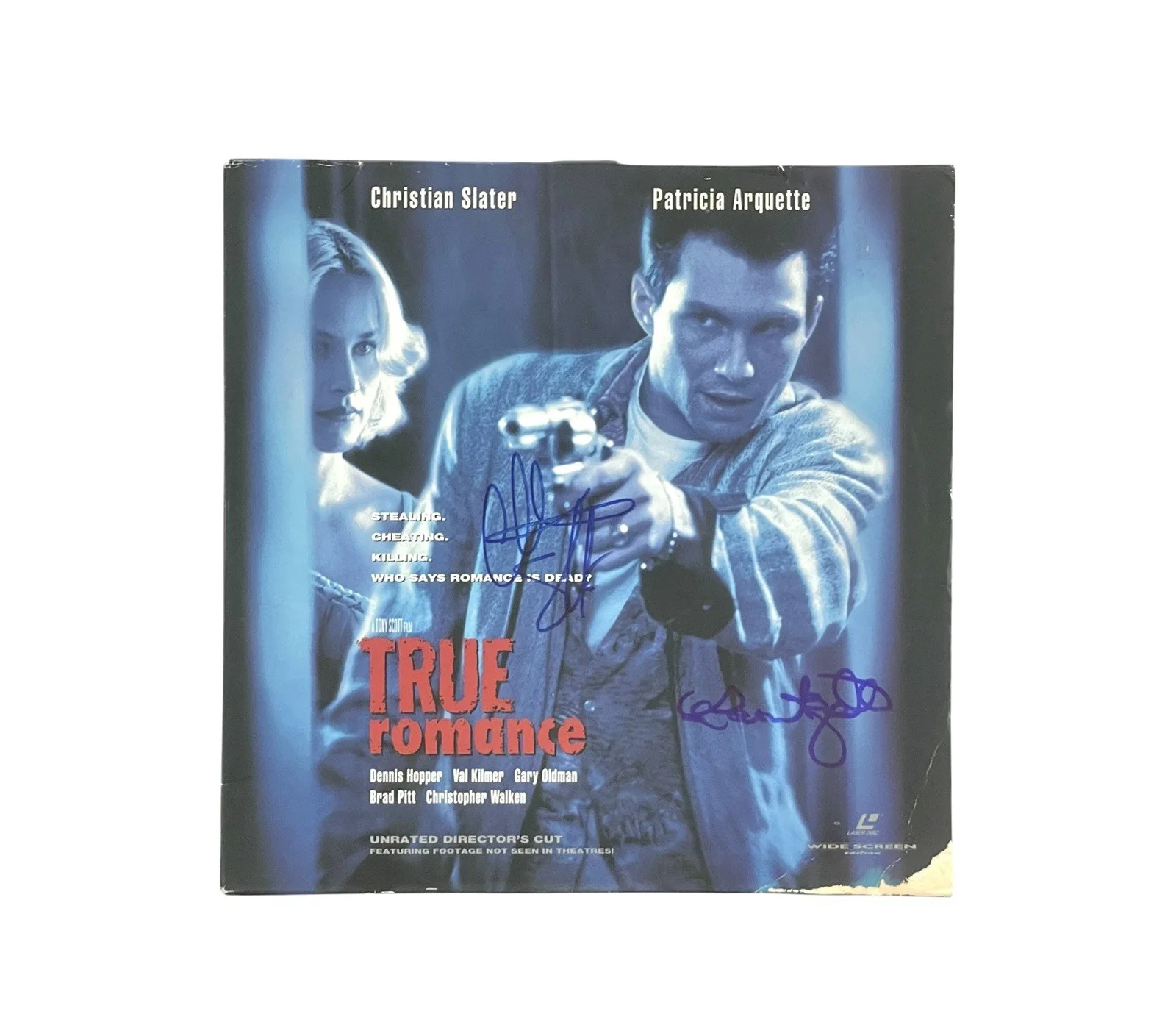 Christian Slater — True Romance Patricia Arquette and Christian Slater Autographed Laserdisc Signed, изображение 4