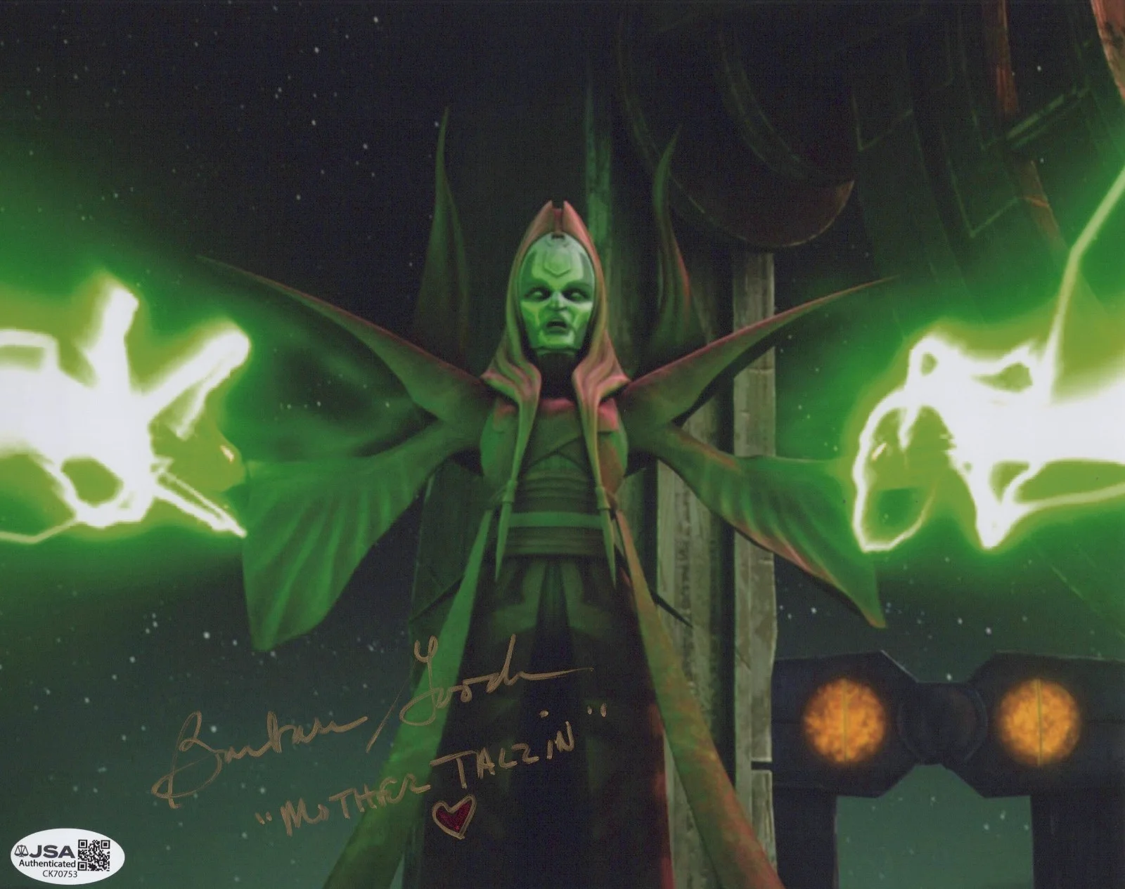 Barbara Goodson — Star Wars The Clone Wars- Barbara Goodson signed Mother Talzin 8x10 JSA COA