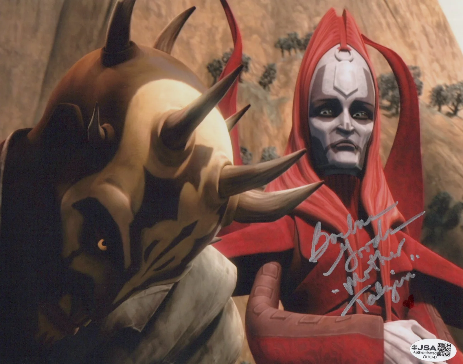 Barbara Goodson — Star Wars The Clone Wars- Barbara Goodson signed Mother Talzin 8x10 JSA COA