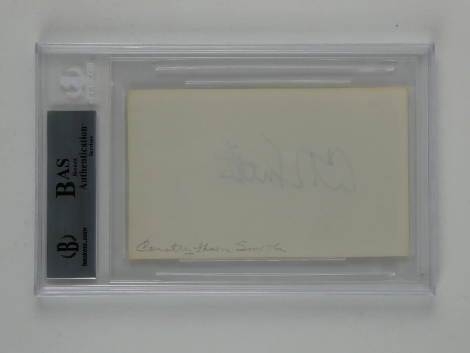 Courtney Thorne-Smith — Courtney Thorne-Smith Signed Slabbed 3x5 Index Card Actress Beckett COA, image 3