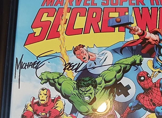Michael MIKE ZECK Marvel Super Heroes Autographed Signed Poster JSA Secret Wars, изображение 2