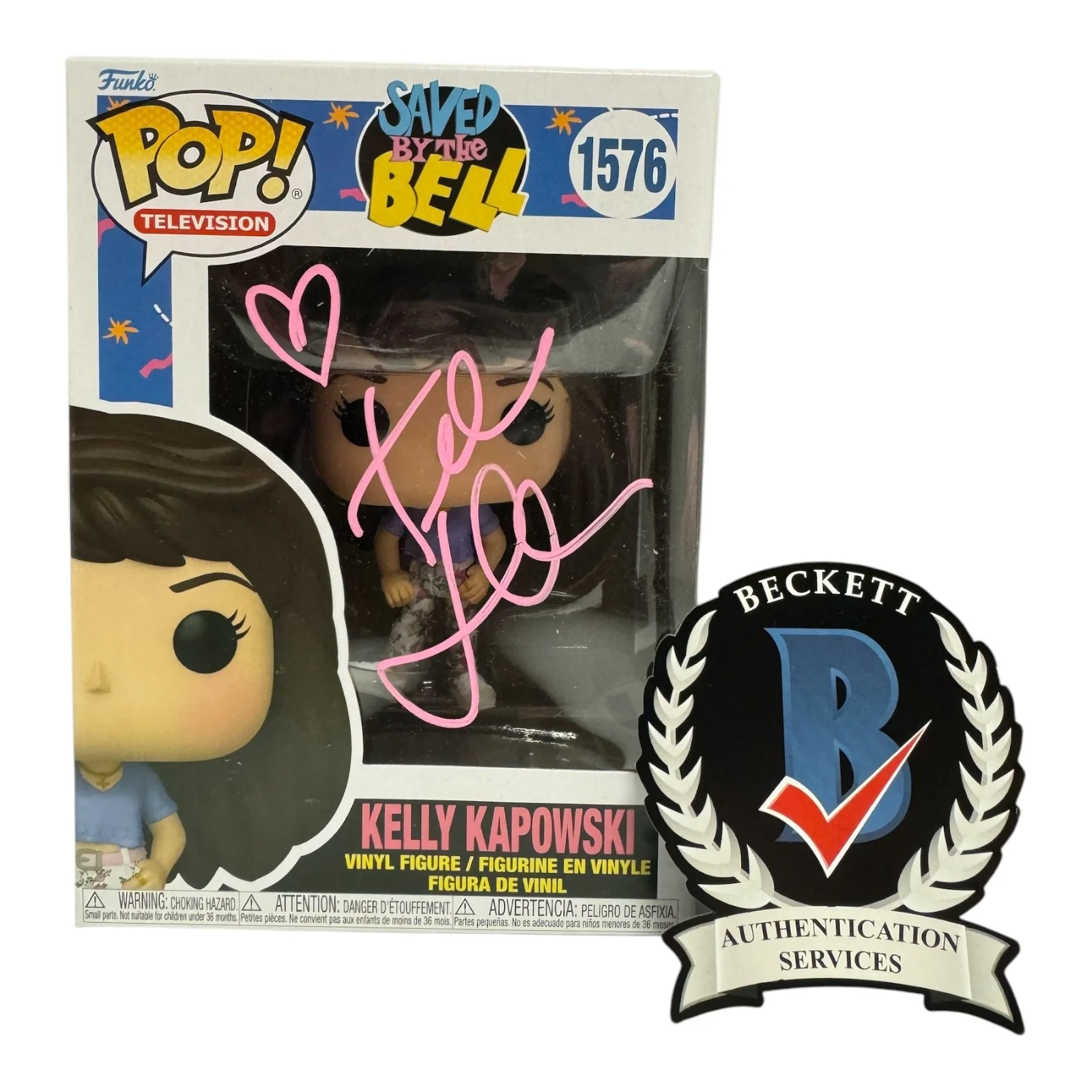 Tiffani Thiessen — Tiffani Thiessen Signed Autograph Saved By the Bell Funko 1576 Beckett Bas Kelly