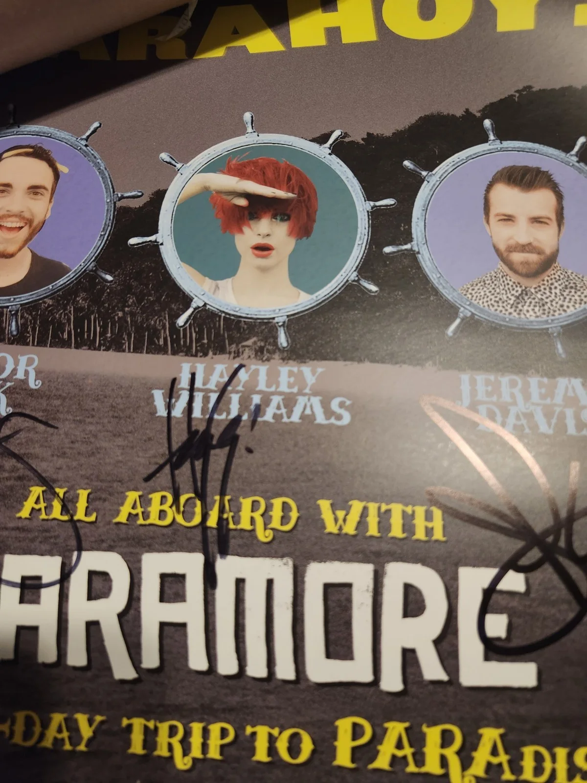 Hayley Williams Paramore Band Signed Autograph Parahoy Poster Rare Full Coa 2014, image 5
