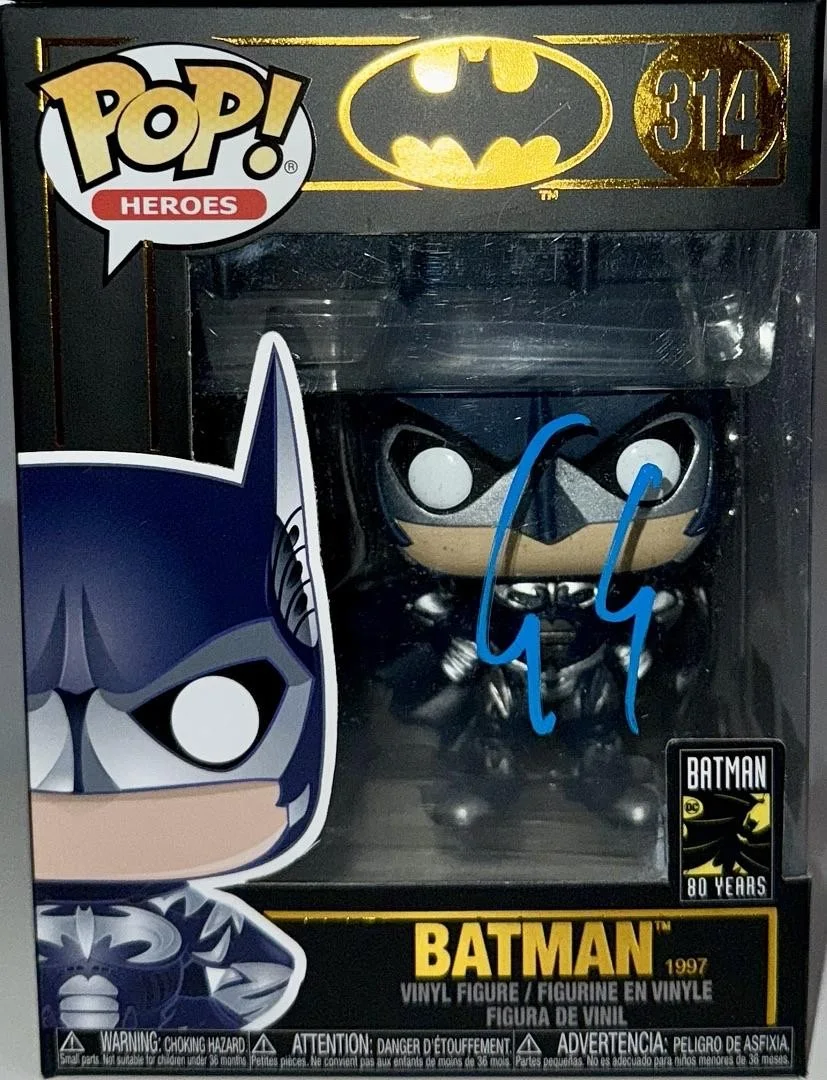 George Clooney — George Clooney Signed Funko Pop #314 Batman (Blue Ink) - Fanatics Beckett COA, изображение 2