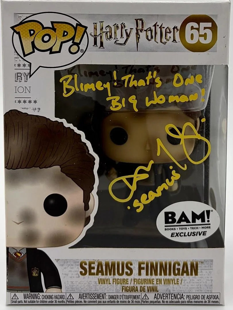 Devon Murray — Devon Murray signed Funko #65 "Seamus Finnegan"w/quote (Harry Potter) - ACOA COA