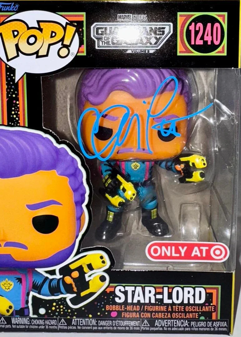 Chris Pratt — Chris Pratt Signed Funko Pop #1240 "Star Lord" GOTG - Beckett COA