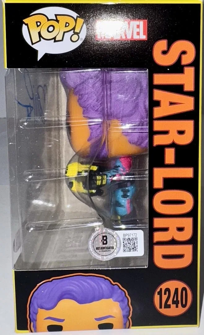 Chris Pratt — Chris Pratt Signed Funko Pop #1240 "Star Lord" GOTG - Beckett COA, изображение 2