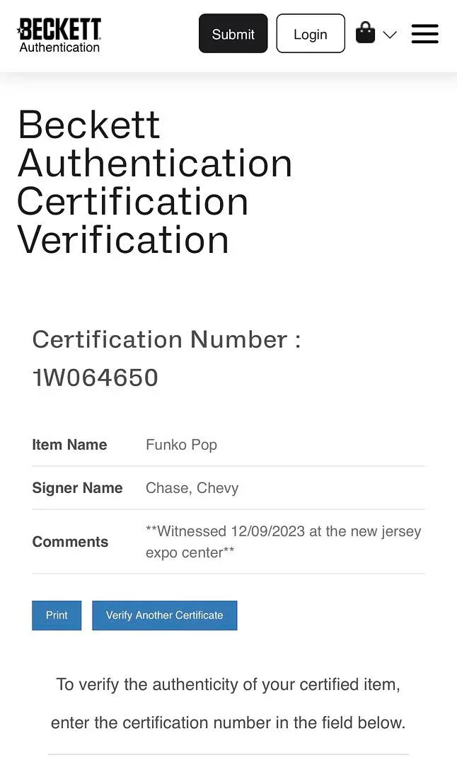 Chevy Chase — Chevy Chase Signed Funko #1160 "Clark Griswold" (Christmas Vacation)-Beckett COA, изображение 5